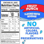 Capri Sun Roarin' Waters Fruit Punch Flavored with other natural flavor Water Beverage, 40 ct Pack, 4 Boxes of 10 Drink Pouches