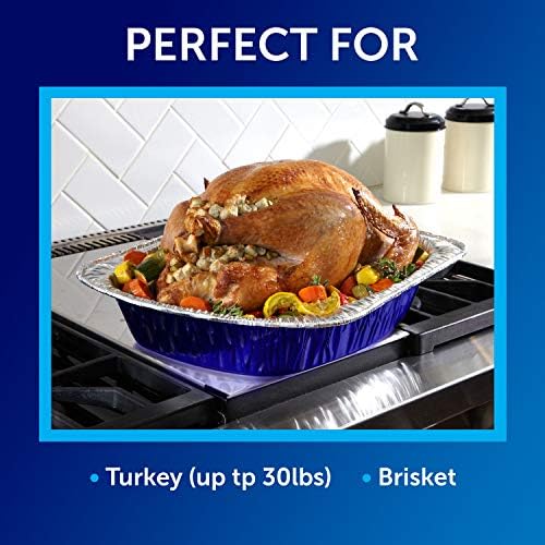 Reynolds Kitchens Turkey Size Roaster Pan, Holds Up to 30lbs, 1 Count (Pack of 2)