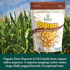 Eden Organic Yellow Popcorn Kernels, Non GMO, Superior Popping Variety, 100% Whole Grain, 20 oz (2-Pack)