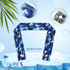 Xuhal 6 Pieces Cooling Neck Wraps Cooling Bandana Neck Cooler Ice Cooler Scarf for Women Summer Outdoor Sport Activity