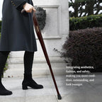 Wooden Walking Cane for Men and Women -Natural Solid Wood, 3 Rubber Tips, Heavy Duty, with Travel Bag- Wooden Walking Stick, Ergonomic Canes for Seniors Unisex Walking Canes