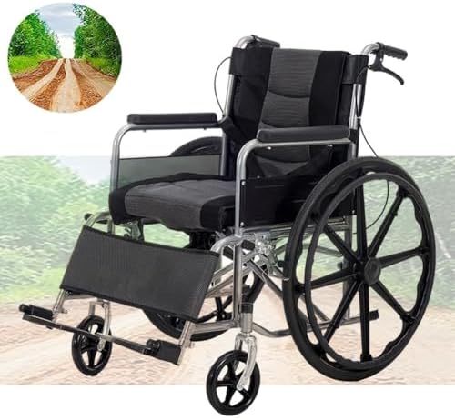 24 Inch Rear Wheels for Manual Wheelchair Replacement Wheel, 24 x 13/8 Solid Non-Inflatable Anti-Slip Tire, Integrally Formed Wheel, with 1/2" Bearing (1 Set of 2)