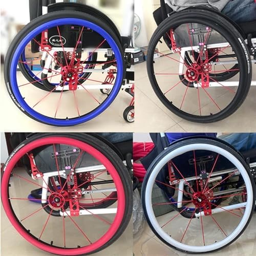 1Pair 24Inch Wheelchair Push Rim Covers, Silicone Hand Push Cover Push Ring Protective Cover, Improve Grip and Traction