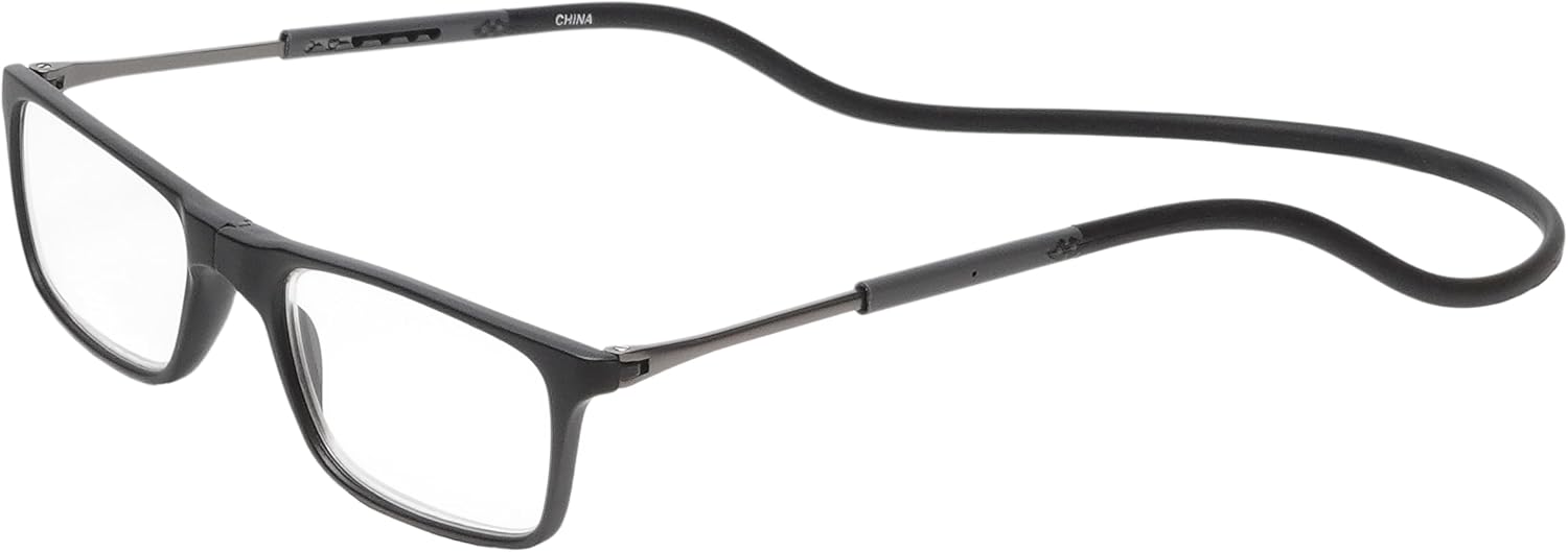 Calabria SP02 Snap Magnetic Reading Glasses Men Women Front Connect Adjustable Temples Eyeglass Around Neck Hanging Readers