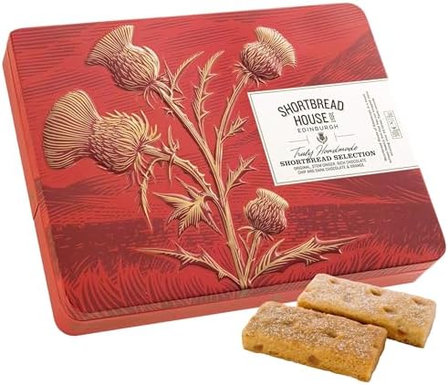 Shortbread House of Edinburgh Truly Handmade Shortbread Fingers, 17.6oz Selection Tin (Pack of 1)