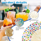 100Pcs Sea Animal Cocktail Picks Ocean Animals Cute Fish Theme Decor Toothpicks Fruit Drinks Sticks Food Appetizer Charcuterie Skewers, for Under The Sea Themed Summer Beach Birthday Party Decorations