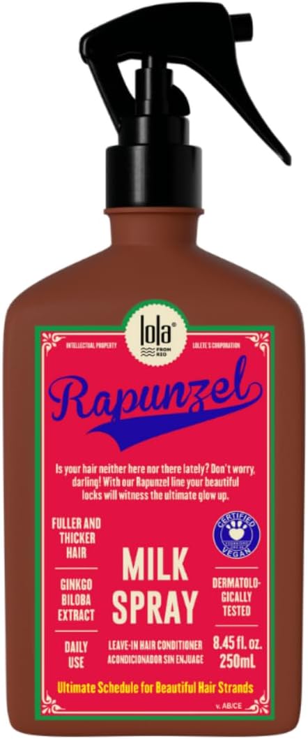 Lola From Rio – Rapunzel Milk Spray for Women – Hydrating Leave-In Conditioner & Detangler – Lightweight Moisturizing Hair Treatment for Dry, Damaged Hair – 8.45 fl oz