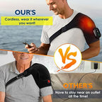 Cordless Shoulder Heating Pad, FSA Eligible HSA Approved Heated Shoulder Brace with Vibration, Shoulder Massager for Men Women Pain Relief