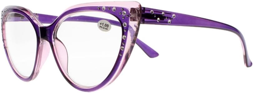 Designer Elegant Big Butterfly Cat Eye Rhinestones Reading Glasses Spring Hinges