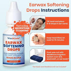 WaxBgone ® Ear Wax Removal Drops – Ear Cleaner Drops for Clogged Ears & Ear Relief, Non-Irritating Ear Wax Softener, Ear Wax Dissolving Drops for Kids & Adults, 0.5 fl oz (15ml)