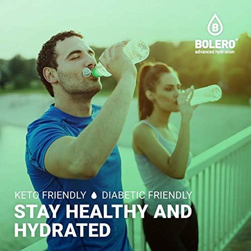 Bolero- Sugar Free Drink Mix Packets Apple Fruit Flavors | Powdered Flavored Water Packets | 12 Large Sachet On The Go Packets