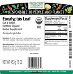Frontier Eucalyptus Leaf Cut/Sifted Certified Organic, 16 Ounce Bag