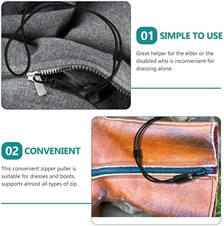 Milisten Zipper Puller Helper Dress Zipper Pull Puller, Up and Down Pull Assistant, Zip Aid Tool, Chain for Zipping up Down Dress and Boot