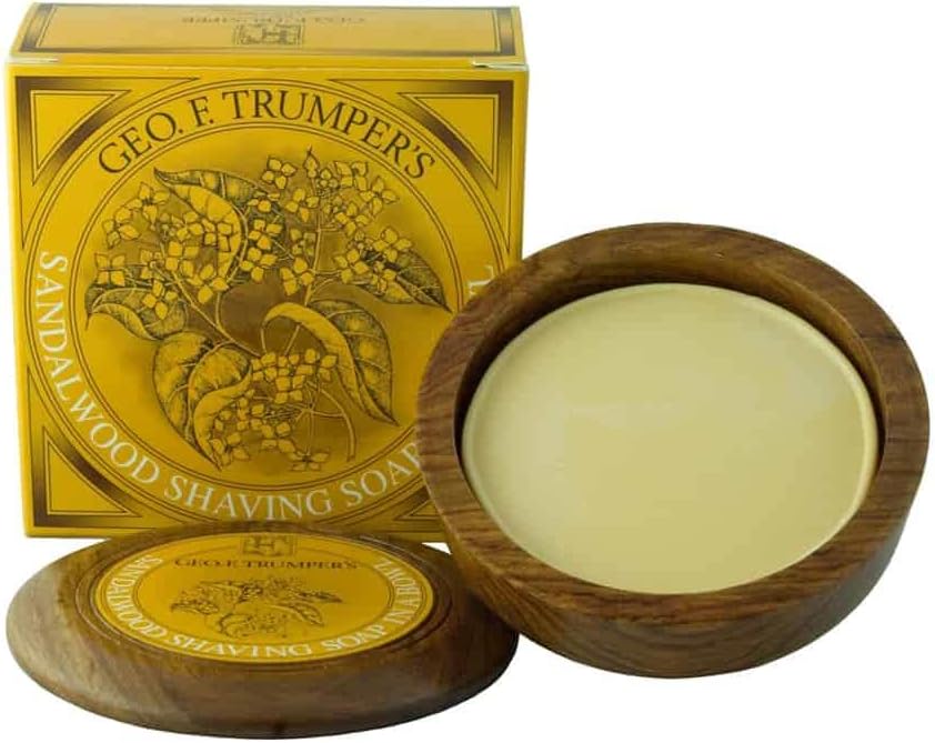 Geo F. Trumper, Sandalwood Shave Soap With Wood Bowl, 80 Gram