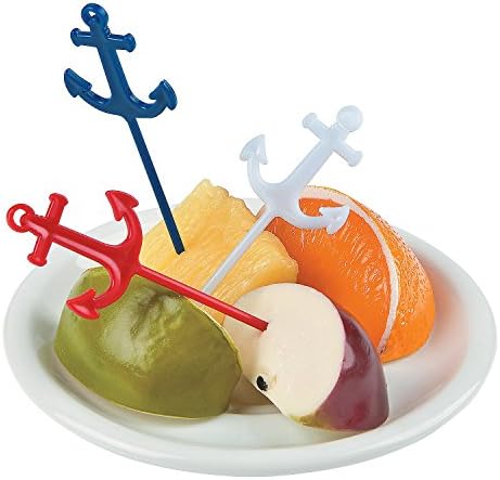 Fun Express - Plastic Anchor Picks (25pc) for Birthday Party Supplies
