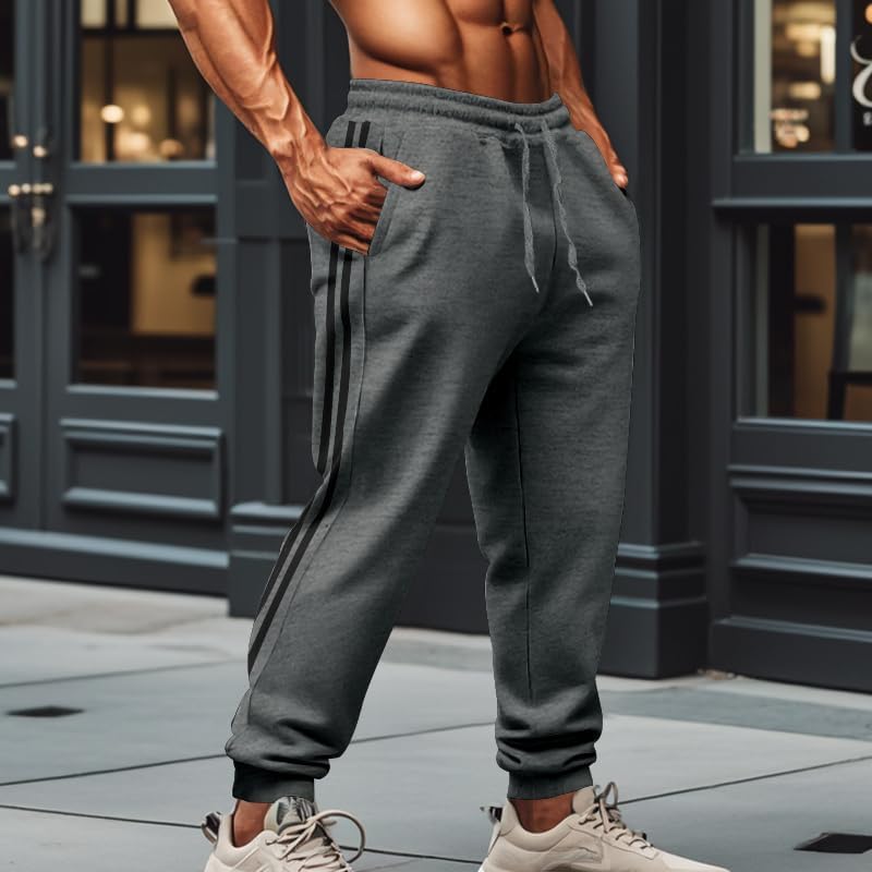 BIVENANT Men's Jogger Sweatpants Loose Baggy Stretch Waist Drawstring Lightweight Casual Athletic Pants with Pockets