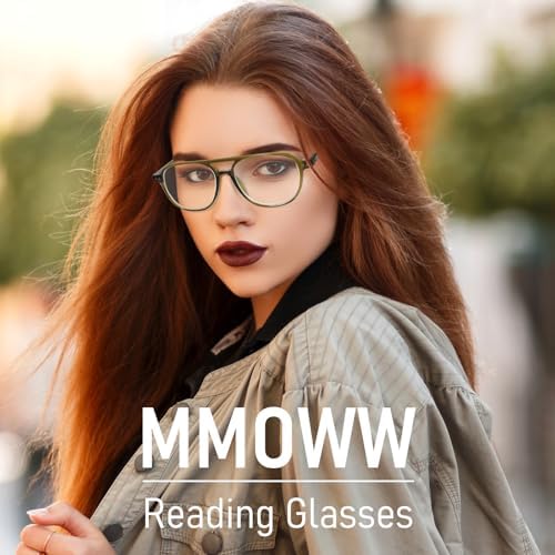MMOWW 3 Pack Oversized Aviator Reading Glasses for Women Men Stylish Double Bridge Pilot Style Blue Light Blocking Readers