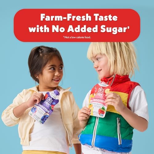 Once Upon A Farm, Organic Strawberry Banana Swirl Smoothie, 4 Ounce