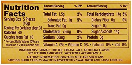 Werthers Sugar Free Mini Caramel Candies