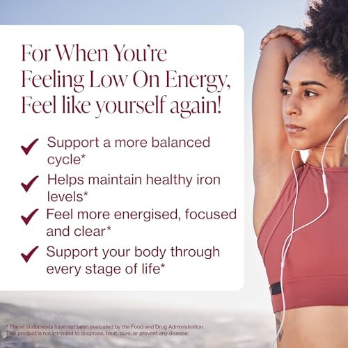 Iron Supplement for Women - Gentle Chelate Iron Bisglycinate 25mg with Vitamin C, B6, B12 Folic Acid – Supports Iron Deficiency, Menstrual Health & Energy - 120 Count