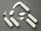 Homecraft Queens Angled Cutlery, Right-Handed Angled Fork, Lightweight Ergonomic Adaptive Fork, Cutlery with Easy-to-Grip Handles for Limited or Weak Grasp, Adaptive Utensil for Independent Eating