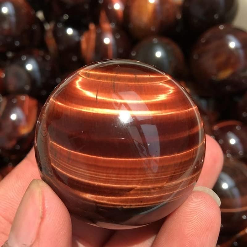 Natural Meditation Crystal 35-40mm Natural red Quartz Tiger Eye Crystal Ball, for Home Decoration Crystal Stone
