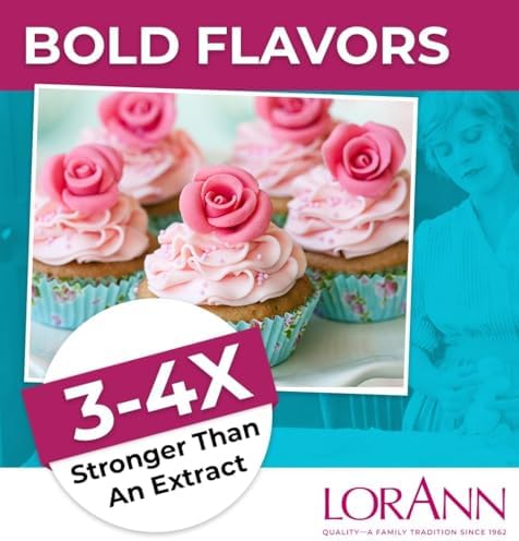 LorAnn Oils Super Strength Flavoring - Used For Candy Making, Flavoring, Baking, Hard Candy, & Flavor Oils - Bold, Natural Flavors 4X Stronger Than Extracts - Cotton Candy, Pack of 2, 0.125 fl oz
