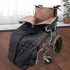 Winter Thicken Wheelchair Warm Blanket, Waterproof Windproof Fleece Lined Cozy Leg Cover with Zipper for Leg Lower Body Warm for Elderly Patients and Disabled