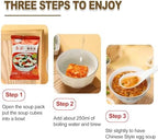 Egg Flower Soup Mix, Vegetable Mix Soup with 4 Flavors (Laver, Spinach, Mushroom, Tomato), 0.3 Ounce (8 Pack)