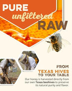 Desert Creek Honey - 100% Unfiltered, Pure, Raw Honey from Texas - Natural Sugar Substitute - Two Pounds of Unprocessed, Unpasteurized American Honey - Harvested by Our Own Beekeepers