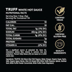 TRUFF White Truffle Hot Sauce, Gourmet Hot Sauce with Ripe Chili Peppers, Agave Nectar, White Truffle Oil and Coriander, a Limited Flavor Experience in a Bottle, 6 Oz