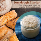 Living Dough - 233 Year Old San Francisco Sourdough Starter Culture - Active & Live Organic Sourdough Starter for Baking - For Artisan Bread, Pizza Dough, Waffles & More
