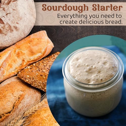Living Dough - 233 Year Old San Francisco Sourdough Starter Culture - Active & Live Organic Sourdough Starter for Baking - For Artisan Bread, Pizza Dough, Waffles & More