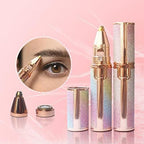 Electric Eyebrow Trimmer Set,2 in 1 Women Electric Hair Remover,USB Rechargeable Portable Mini Epilator for Lady with Hair Remover Replacement Head,Cleaning Brush
