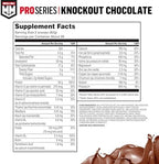 Muscle Milk Pro Series Protein Powder Supplement, Knockout Chocolate, 5 Pound, 28 Servings, 50g Protein, 3g Sugar, 20 Vitamins & Minerals, NSF Certified for Sport, Workout Recovery