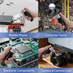 CO2 Compressed Air Duster,Free of Bitterness Agents and Residue, Strong Airflow,can Safely Clean Optics,Electronics, and Other Precision Equipment Such as Cameras, Mobile Phones,and Computers，etc