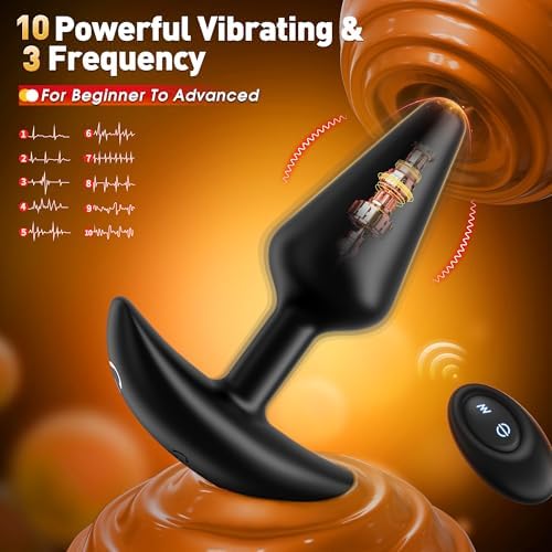 Yolodit Vibrating Butt Plug Anal Plug Vibrator, 3PCS Training Set Anal Toys Sex Toys, Silicone But Plug with 10 Vibration Remote Control, Anal Plugs Set for Beginners, Advanced Users for Men Women