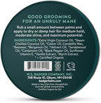 Badger Hair Pomade for Men, Organic, Easy to Use, Subtle Masculine Scent, Medium Hold Hair Pomade with Medium Shine Finish, Nourishes Hair & Scalp 2 oz Tin
