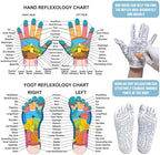 Reflexology Socks with Tools, Acupuncture Massage Socks Pain Relief Remedy for Foot Acupressure Socks with Gloves for Men's Size