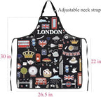 BNQL London Cooking Apron London Gifts for London Lovers London Souvenir Gifts London Travel Gift London Apron With Pockets
