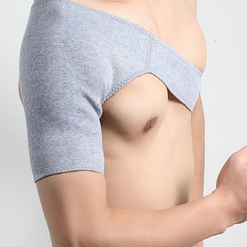 Ipetboom Adjustable Fitness Shoulder Support Brace with Elastic Straps for Left and Right Shoulder Pain Relief and Injury Prevention in Sports