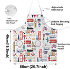 JNIAP London Cooking Apron London Themed Gifts London Chef Apron London Baking Apron London Lover Gifts London Souvenir Gifts