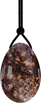 MYMEO Drilled Yoni Egg 30X20mm Natural Stone Jade Eggs Crystal Massage Ball Kegel Exercise Tools,Rhodonite Eggs