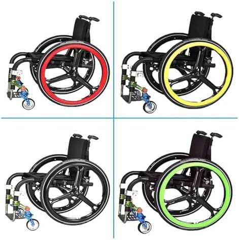 24inch/22inch Silicone Non-Slip Wheelchair Push Rim Covers,1 Pair Wheelchair Hand Push Cover,0.18inch Thick Wear-Resistant Wheelchair Pushrim Covers(Light Blue,24in)