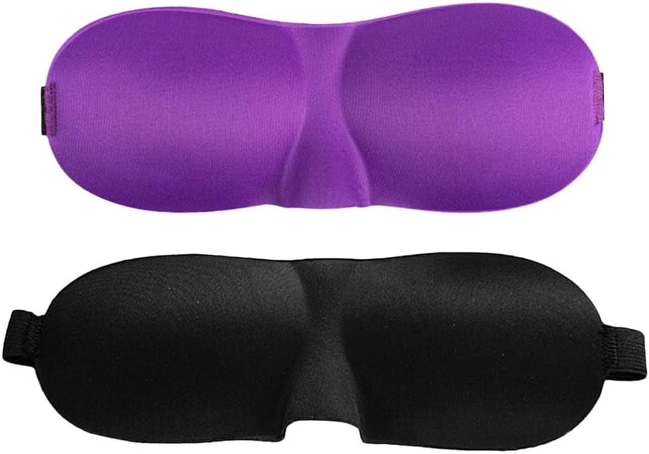 KOMBIUDA Lightweight 3D Contoured Sleep Mask with Adjustable Strap Breathable Eye Mask for Travel Work Naps Night Blindfold for Comfortable Sleep