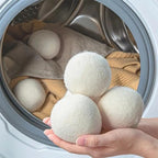 Wool Dryer Balls 2.36in Diameter 1Pack/3Pcs Multiple Size Reusable Fabric Softener Anti-Tangle Static Free for Small Large Washing Machines Dryers Eco-Friendly Laundry Accessories