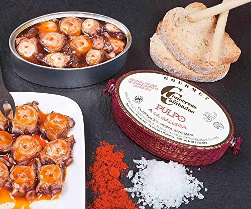 Conservas de Cambados Octopus in Salsa Gallega (4 oz/111 g Tin) (Pack of 2)