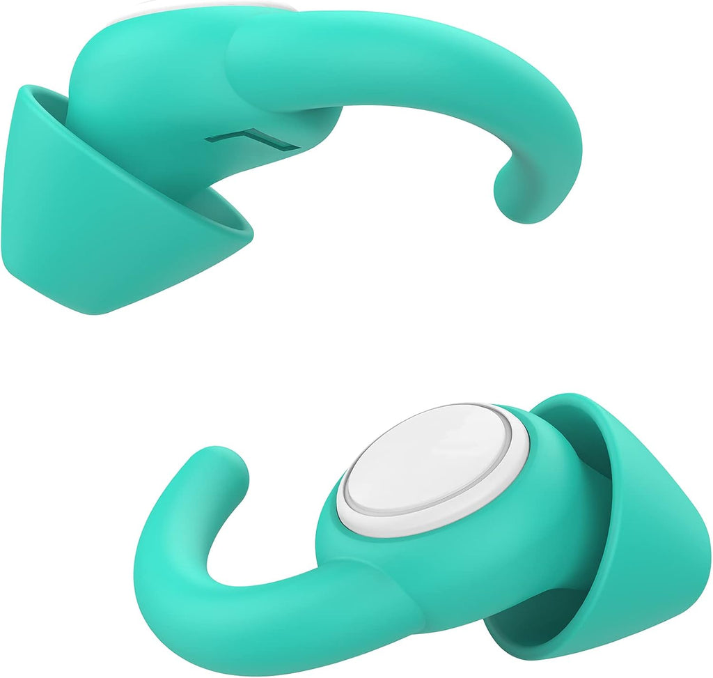 Afflatus Ear Plugs for Sleeping Noise Cancelling, 2 Pairs (S+L) Comfortable Reusable Noise Reduction Ear Plugs, Earplugs for Sleep, Snoring Light Blue