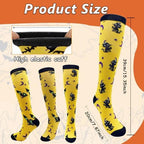 Charunee 6 Pairs Halloween Christmas Compression Socks for Women & Men for Running, Traveling, Nurse, Holiday Wear