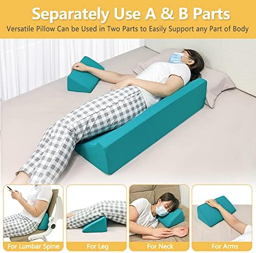Bed Sore Turning Wedge Pillow for Sleeping Positioning Bed Sores Treatment Pressure Ulcer Cushion Bedridden Patient Elderly Anti Bedsore Turn Over Pad Triangle Medical Nursing After Surgery Wedges